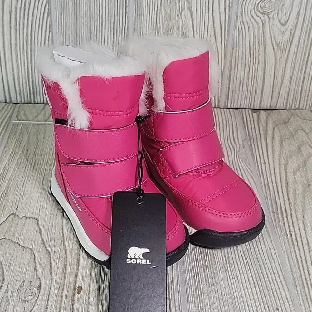 Sorel Whitney II Strap Cactus Pink Winter Waterproof Boots Toddler Size 4 NWT